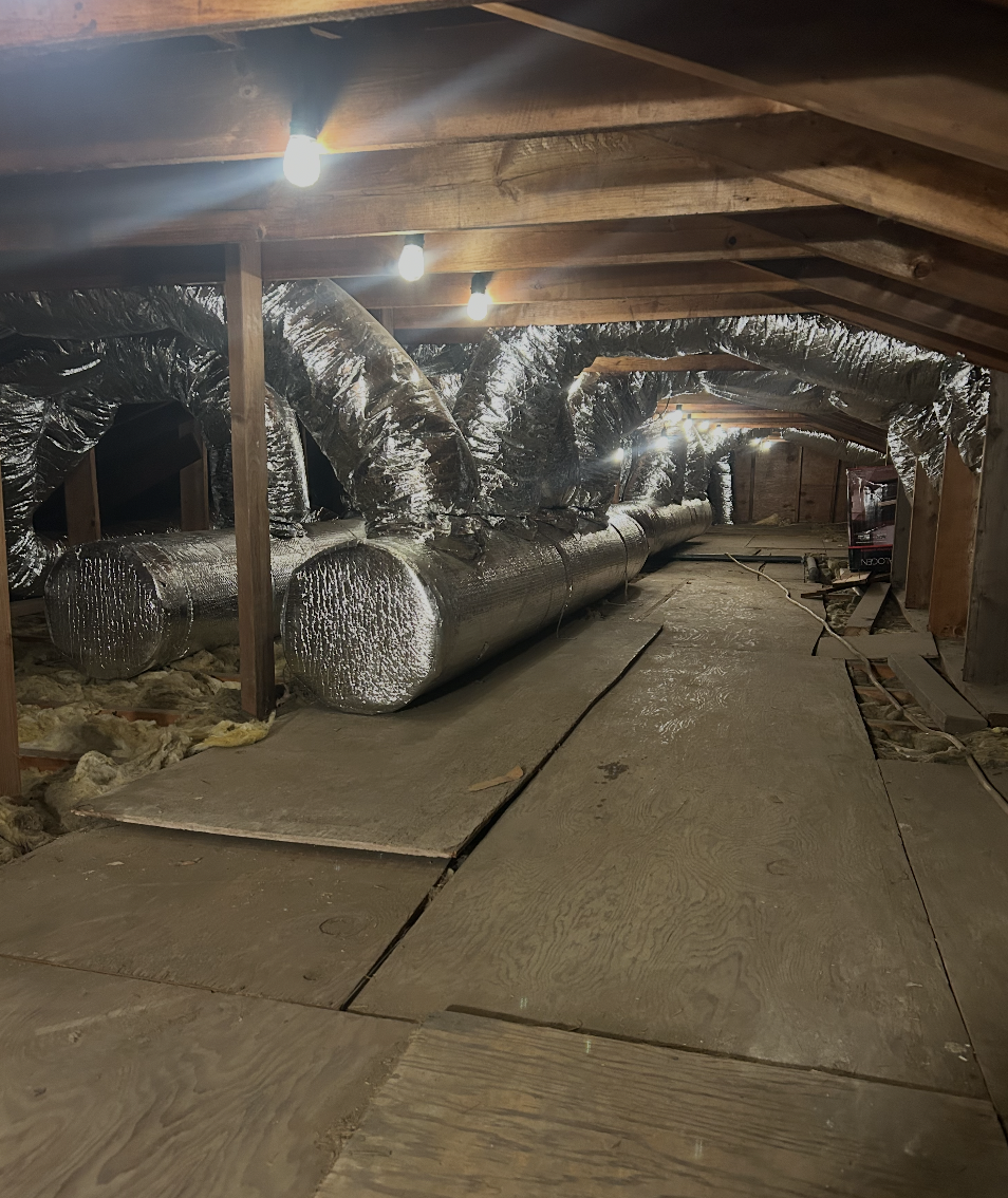 Professional HVAC equipment installation